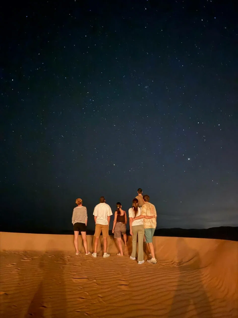 UNITED desert camp at night